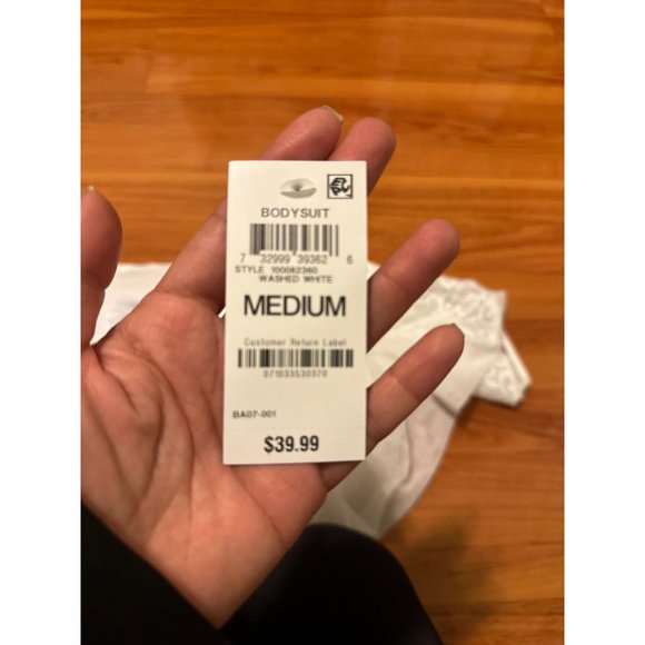 NWT INC Intimates Lingerie Lace Bodysuit Bridal White Long Sleeves Size Medium - Picture 11 of 13
